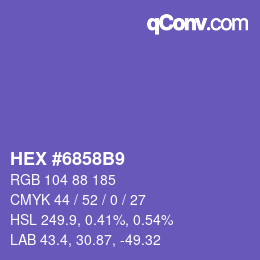 Color code: HEX #6858B9 | qconv.com