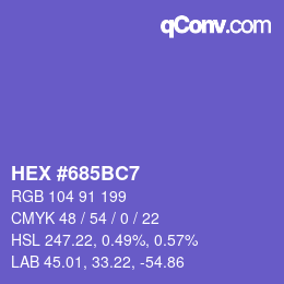 Color code: HEX #685BC7 | qconv.com