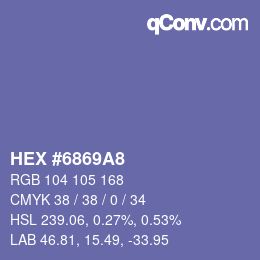 Color code: HEX #6869A8 | qconv.com