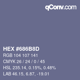 Código de color: HEX #686B8D | qconv.com