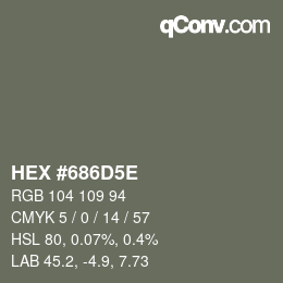 Código de color: HEX #686D5E | qconv.com