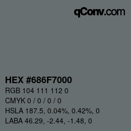 Color code: HEX #686F7000 | qconv.com