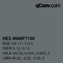 Color code: HEX #686F7100 | qconv.com