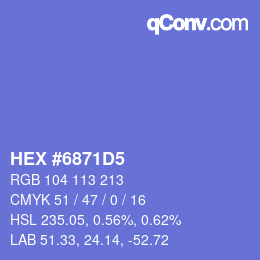 Color code: HEX #6871D5 | qconv.com