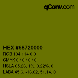 Farbcode: HEX #68720000 | qconv.com