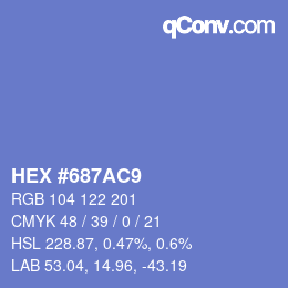 Color code: HEX #687AC9 | qconv.com