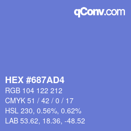 カラーコード: HEX #687AD4 | qconv.com