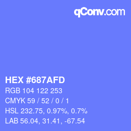 颜色代码: HEX #687AFD | qconv.com