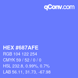 カラーコード: HEX #687AFE | qconv.com