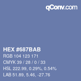 颜色代码: HEX #687BAB | qconv.com