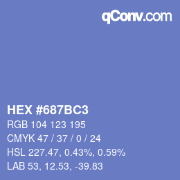 カラーコード: HEX #687BC3 | qconv.com