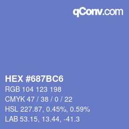 Color code: HEX #687BC6 | qconv.com