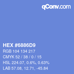 Color code: HEX #6886D9 | qconv.com