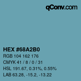 Código de color: HEX #68A2B0 | qconv.com
