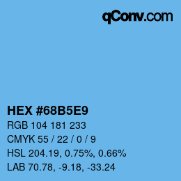 Color code: HEX #68B5E9 | qconv.com