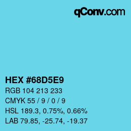 Color code: HEX #68D5E9 | qconv.com