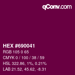 カラーコード: HEX #690041 | qconv.com