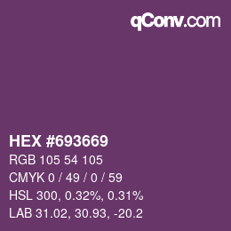 Color code: HEX #693669 | qconv.com