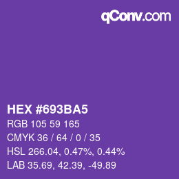 Color code: HEX #693BA5 | qconv.com