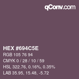 Código de color: HEX #694C5E | qconv.com
