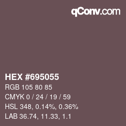 Color code: HEX #695055 | qconv.com