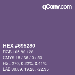 Color code: HEX #695280 | qconv.com