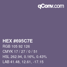 Color code: HEX #695C7E | qconv.com