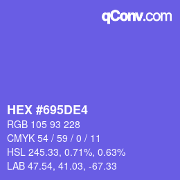 Color code: HEX #695DE4 | qconv.com