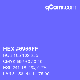 Color code: HEX #6966FF | qconv.com