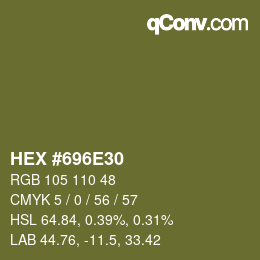 颜色代码: HEX #696E30 | qconv.com