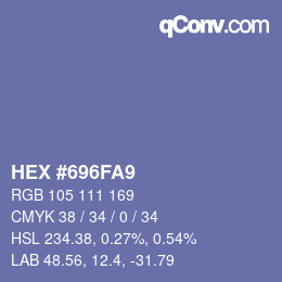 Color code: HEX #696FA9 | qconv.com