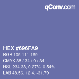 Color code: HEX #696FA9 | qconv.com