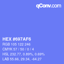 Color code: HEX #697AF6 | qconv.com