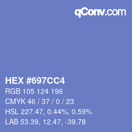 颜色代码: HEX #697CC4 | qconv.com