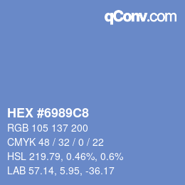 Color code: HEX #6989C8 | qconv.com