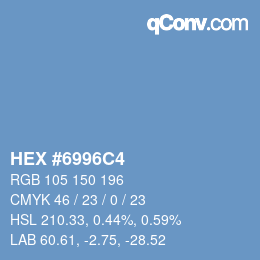 Código de color: HEX #6996C4 | qconv.com