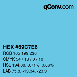 Color code: HEX #69C7E6 | qconv.com