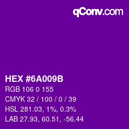 Color code: HEX #6A009B | qconv.com