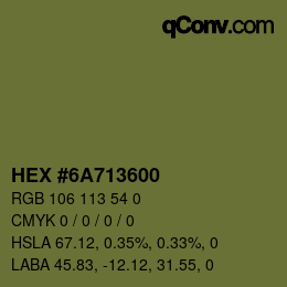 Color code: HEX #6A713600 | qconv.com