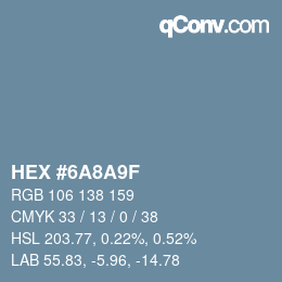 Código de color: HEX #6A8A9F | qconv.com