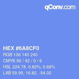 Color code: HEX #6A8CF0 | qconv.com