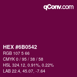 Color code: HEX #6B0542 | qconv.com