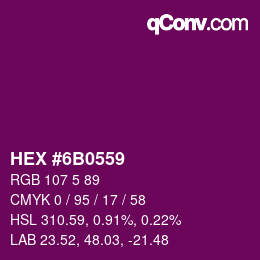 Color code: HEX #6B0559 | qconv.com