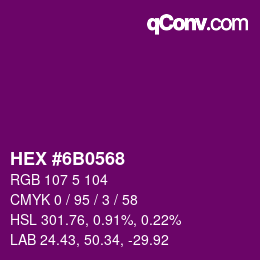 Color code: HEX #6B0568 | qconv.com