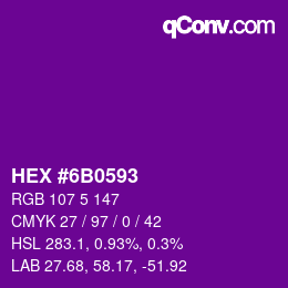 カラーコード: HEX #6B0593 | qconv.com