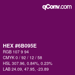 Código de color: HEX #6B095E | qconv.com