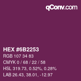 カラーコード: HEX #6B2253 | qconv.com
