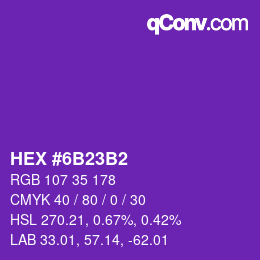 Color code: HEX #6B23B2 | qconv.com