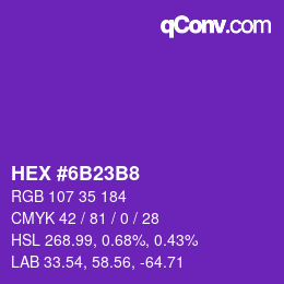 Color code: HEX #6B23B8 | qconv.com
