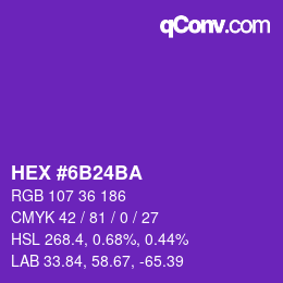 Color code: HEX #6B24BA | qconv.com